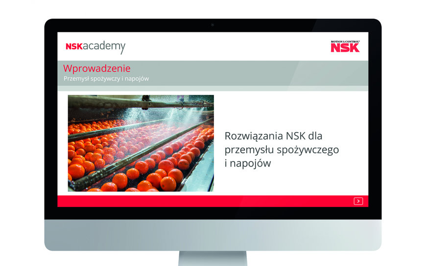 Portal Akademia NSK wzbogacony o nowy moduł szkoleniowy prezentujący rozwiązania łożyskowe do zastosowań w branży spożywczej